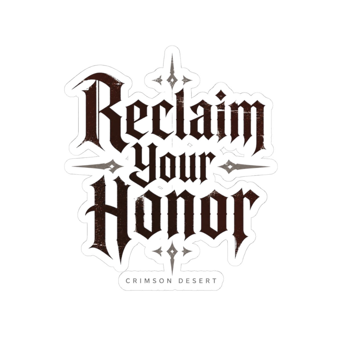 Crimson Desert "Reclaim Your Honor" Sticker - alternate angle 2, merchandise