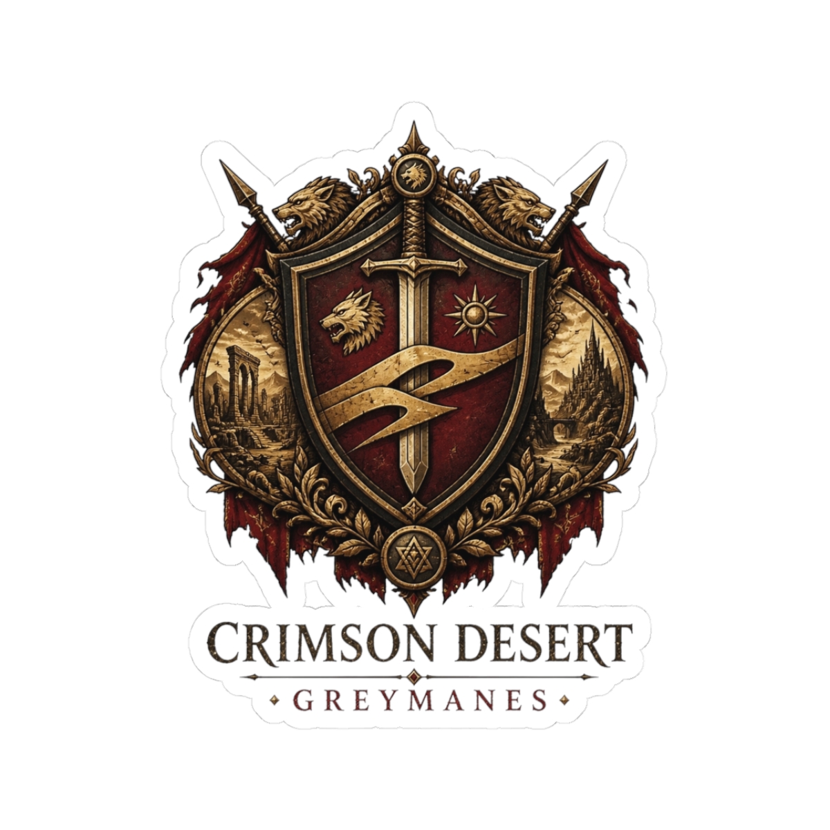 Crimson Desert "CRIMSON DESERT - GREYMANES" Sticker - alternate angle 1, merchandise
