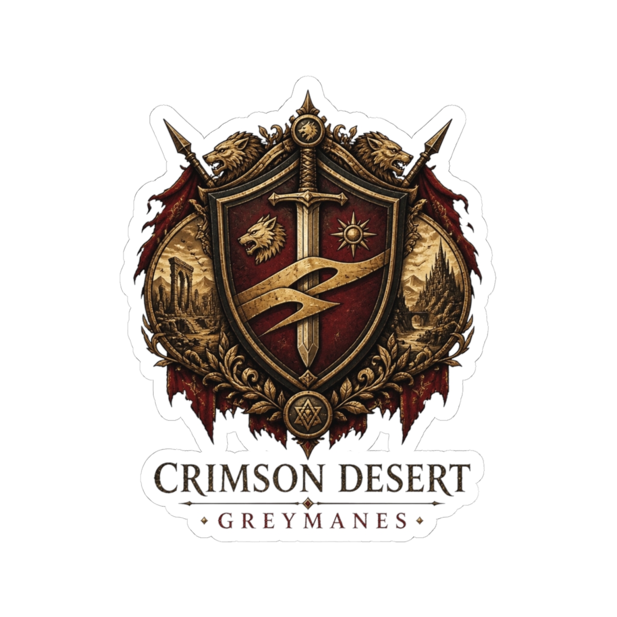 Crimson Desert "CRIMSON DESERT - GREYMANES" Sticker - alternate angle 2, merchandise